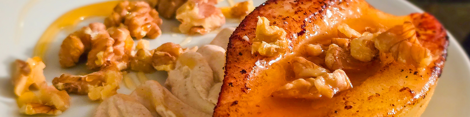 Gebratene Birne mit Mascarpone-Crème