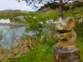 Kettensägen-Holzschnitzerei beim Mallaig Circular Walk