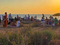 Beginn der Sonnenfinsternis (Cala Blanca)